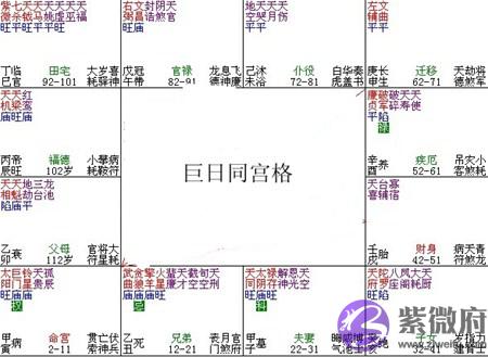 紫微斗数富贵格局：巨日同宫格详解
