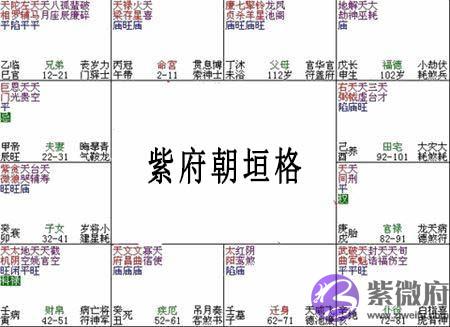 紫微斗数富贵格局：紫府朝垣格详解