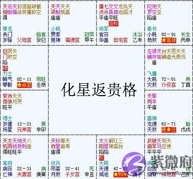 紫微斗数富贵格局：化星返贵格详解