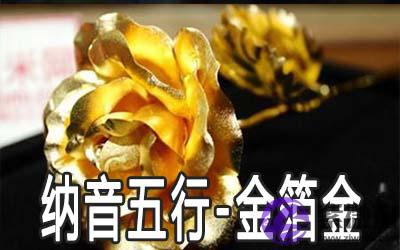 生辰纳音五行：金箔金命详解