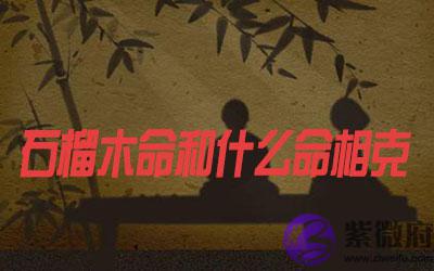 石榴木命和什麽命相克