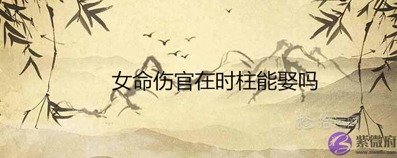 女命伤官在时柱能娶吗