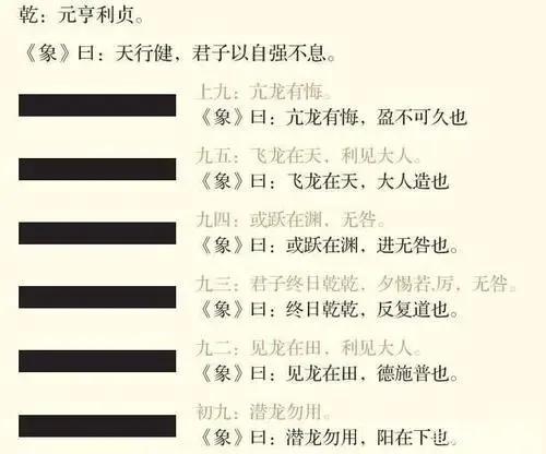 周易•乾卦：元、亨、利、贞。（含注解）