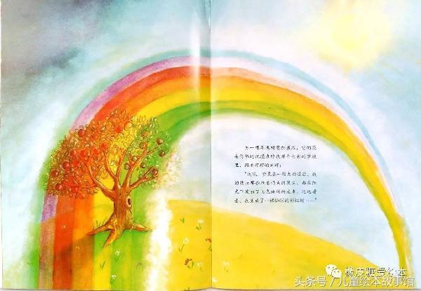 绘本故事《一个长上天的大苹果》分享的快乐