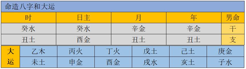 “生辰生辰”实例分析：辛丑、辛丑、癸酉、癸丑，男命！古老玄学