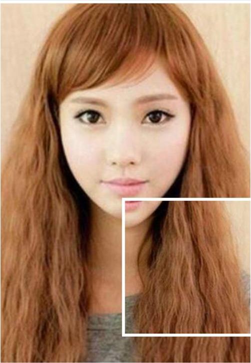 长头发带头帘的烫发，女生卷烫头发，美味十足不显老气