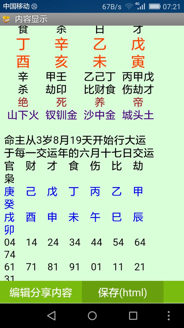如何找出生辰里的喜忌