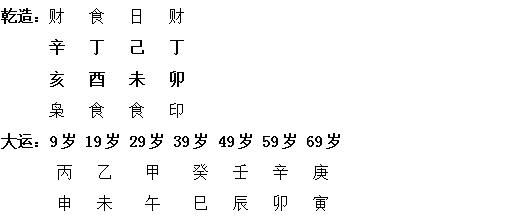 中国前首富生辰解析，以印化杀一生荣华