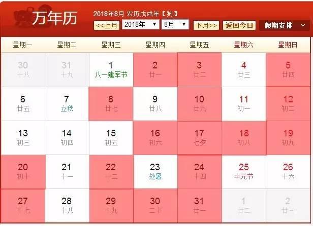 2018全年黄道吉日收录！备婚的赶紧收藏