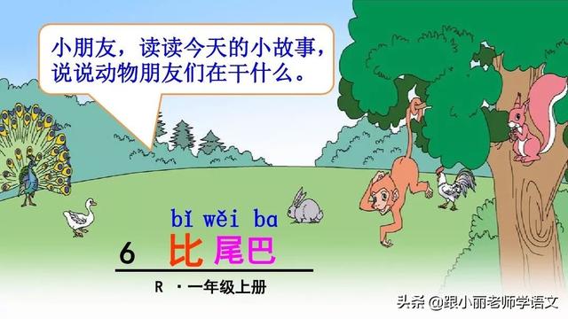 统编版一年级语文上册第6课《比尾巴》知识点+图文解读