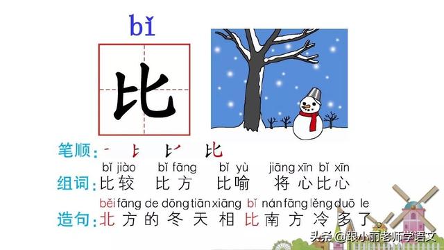 统编版一年级语文上册第6课《比尾巴》知识点+图文解读