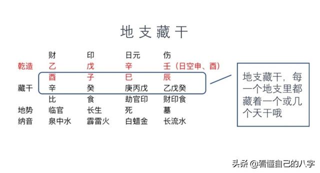 生辰中的地支藏干，地支中隐藏的大世界