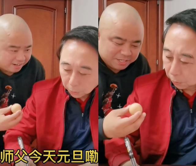 64岁冯巩送新年祝福！两鬓斑白眼睛瞪大，生鸡蛋上刻自画像