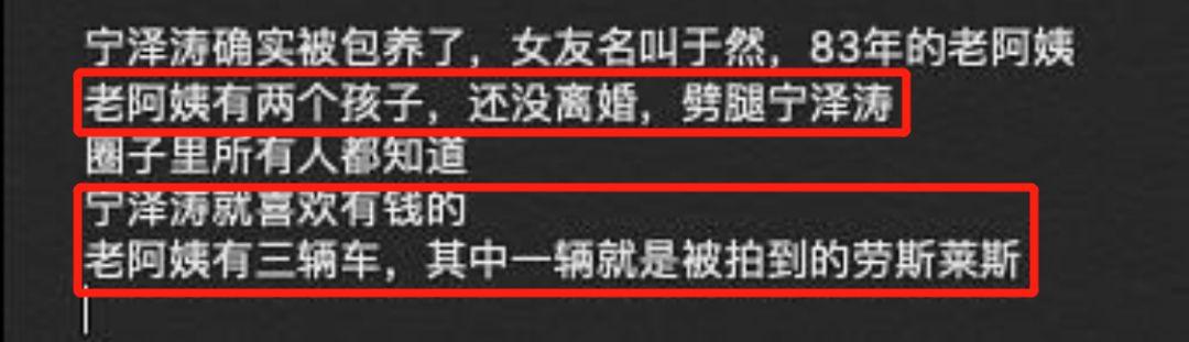 宁泽涛辟谣被包养，富婆女友却被爆还没离婚？